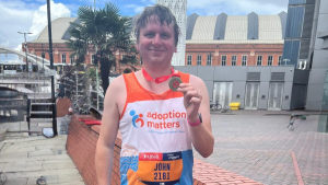 John was a member of team Adoption Matters at the Great Manchester 10k